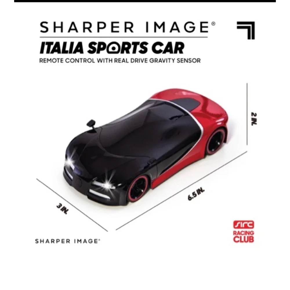 Sharper Image RC Italia Sports Car Bugatti Style Red Black Toy Car